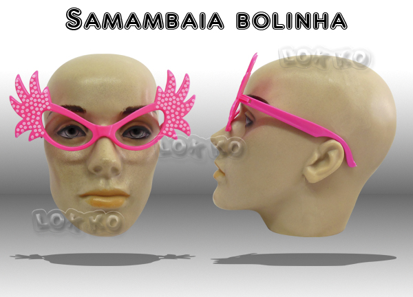 Óculos de festa samambaia bolinha